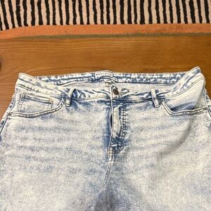 Ava & Viv High Rise Slim Straight Light Acid Wash Jeans